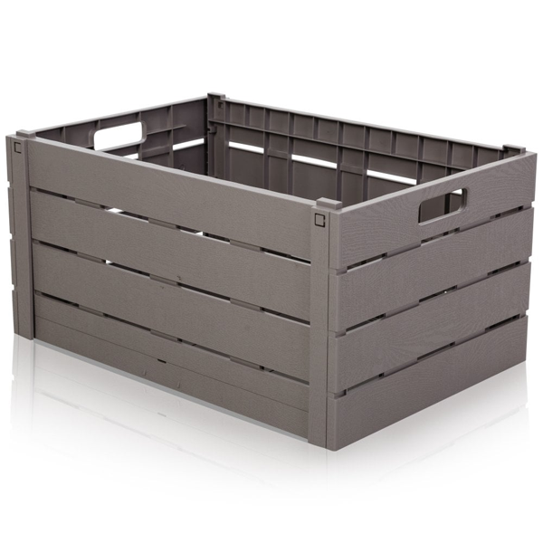 Strata Grey Folding Crate 60 Litre