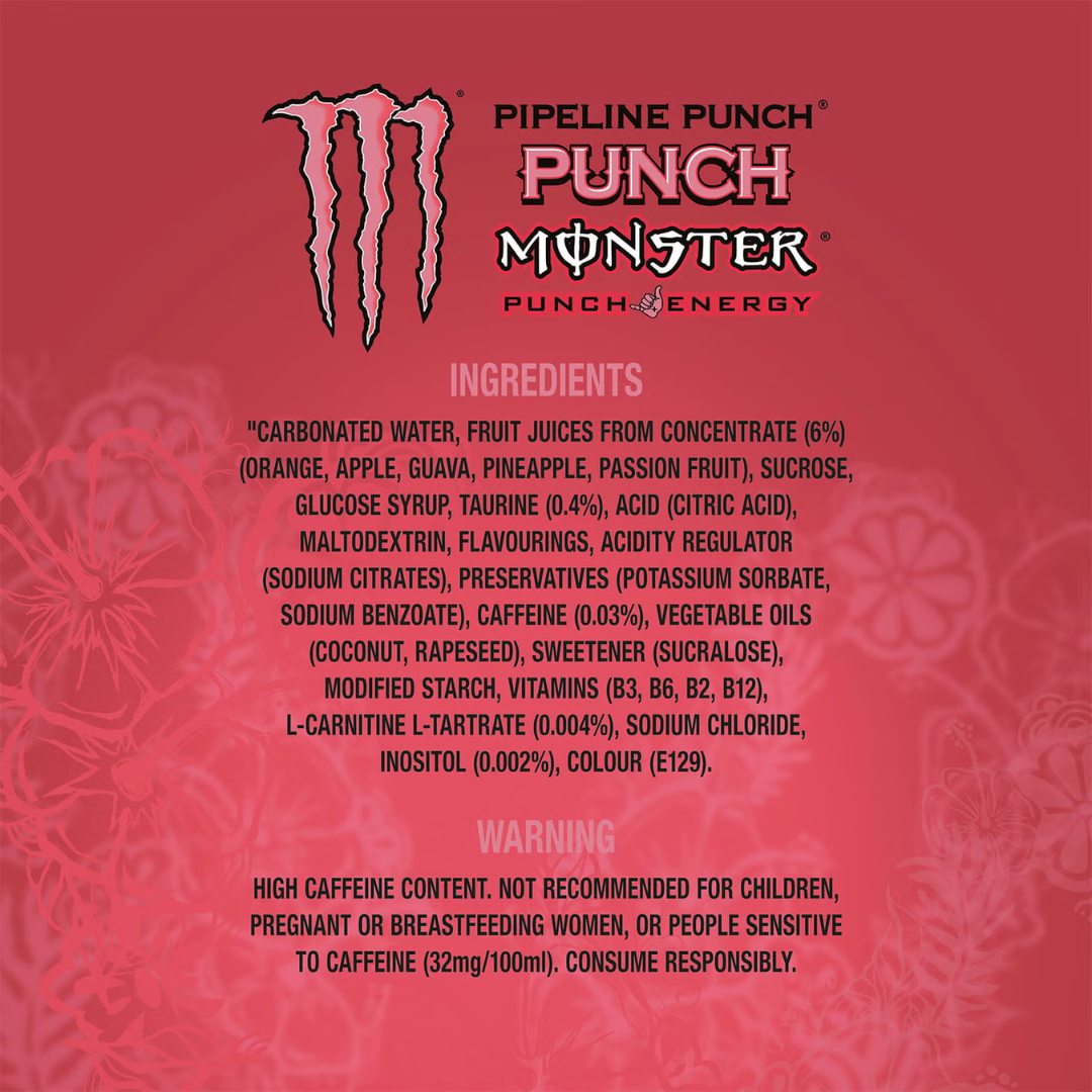 Monster Energy Pipeline Punch Cans 12x500ml