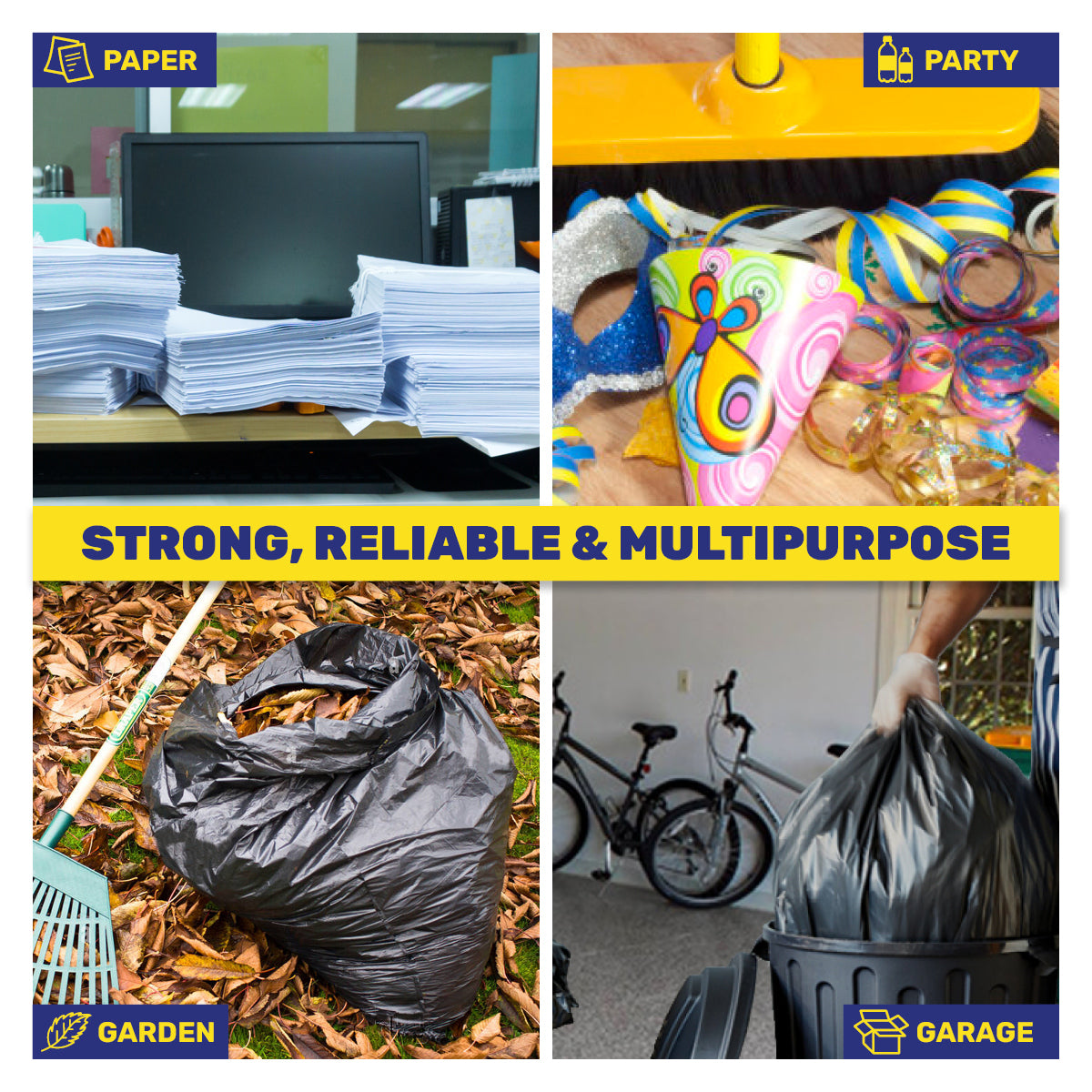 Eco 360 Strong Black Refuse Sacks 80 Litre 10's
