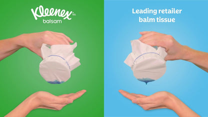 Kleenex Balsam Facial Tissues 12 Pack 64 Tissues Box, For Everyday Use Aloe Vera