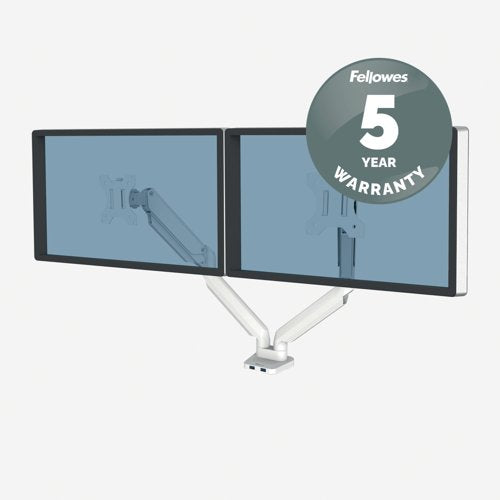 Fellowes Platinum Series Dual Monitor Arm White 8056301