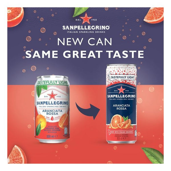 San Pellegrino Sparkling Blood Orange Cans 24x330ml