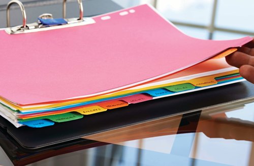 Elba 10-Part Manilla Bright Dividers 160Gsm A4 Assorted 400008300