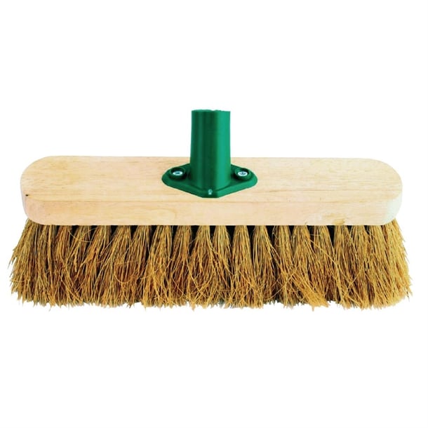 Jantex CD796 Wooden Broom Head, Soft, Coco, Size: 305mm, 12 Inch
