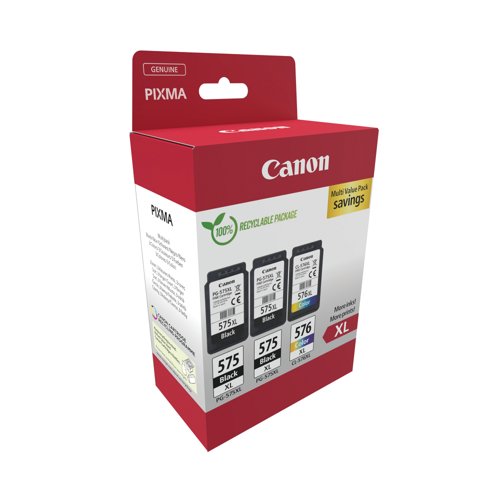 Canon PG-575XLx2/CL-576XL Ink Cartridge High Yield Multipack Black/Colour 5437C004