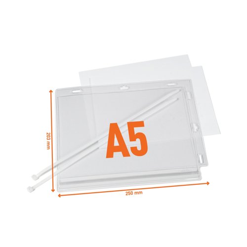 Durable Water Resistant Cable Tie Pockets A5 (Pack of 5) 505919