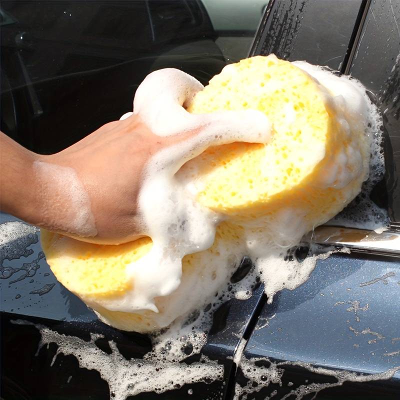 Ultramaxx Yellow Jumbo Car Sponge {Twin Pack} 19 x 11cm