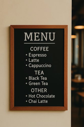 Deflecto Wall Mounted Chalkboard 300x400mm Teak WCB-30-40-TE