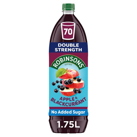 Robinsons NAS Double Concentrate Apple & Blackcurrant 1.75l