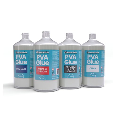 Classmaster PVA Glue Washable - Blue Label (1 Litre) PVA1000BU