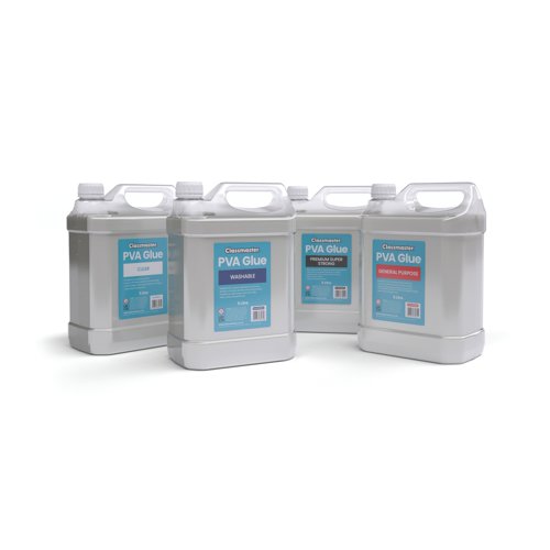 Classmaster PVA Glue Washable - Blue Label (5 Litre) PVA5000BU
