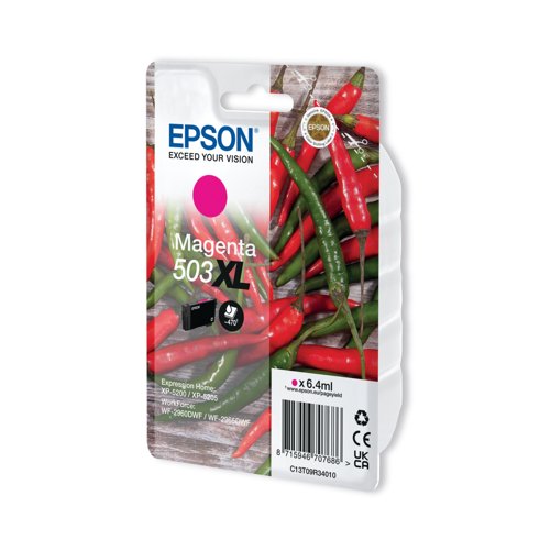 Epson 503XL Chillies Ink Cartridge High Yield Magenta C13T09R34010
