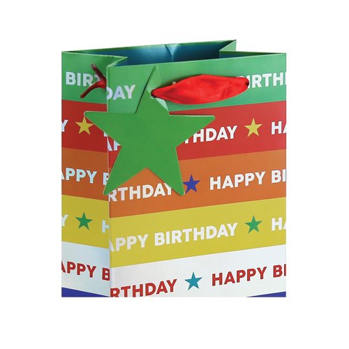 Holographic Happy Birthday Bottle Bag Pack of 12 36953-4C