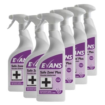 Evans Vanodine Safe Zone Plus RTU Disinfectant Cleaner 750ml