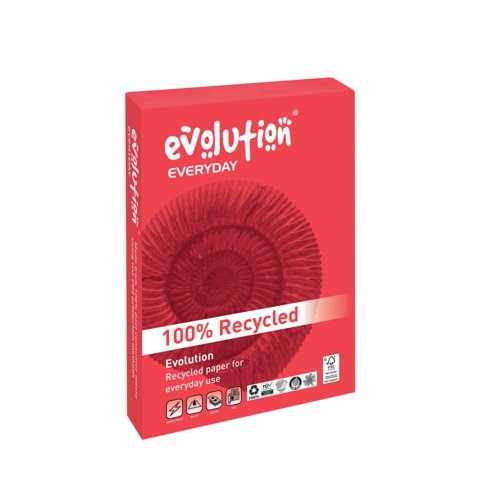 Evolution Everyday A4 Recycled Paper 75gsm White (Pack of 2500) EVE2175