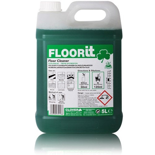 Janit-X Professional Quick Drying Neutral Floor Cleaner Lemon Fragrance 5 Litre