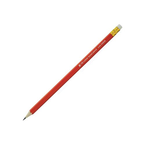 5 Star Pencil with Eraser HB Red Barrel (Pack of 12) 393636
