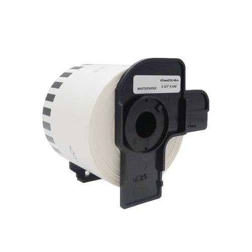 Five Star Non-OEM Replacement for Brother DK-22205 Black on White 62mm x 30.48m FS672472