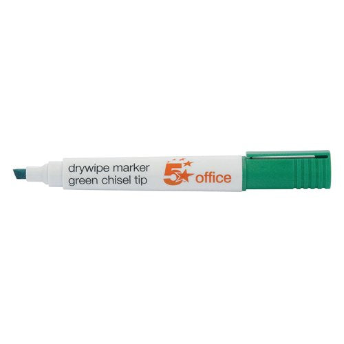 5 Star Drywipe Marker Chisel Tip Xylene/Toluene-free 2-5mm Line Wallet Assorted (Pack of 4) 938635