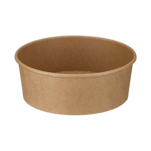 Go-Pak Round Kraft Bowl PE Lined 1300ml Kraft (Pack of 300) D48003
