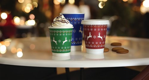 Go-Pak Christmas 8oz Double Wall Cup (Pack of 500) XD04021XM