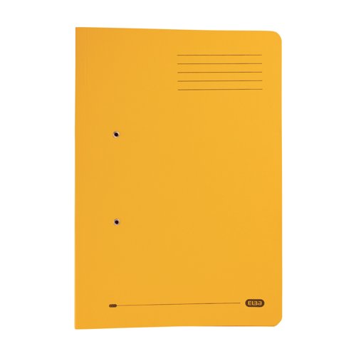 Elba Spring Pocket File Mediumweight Foolscap Yellow (Pack of 25) 100090150