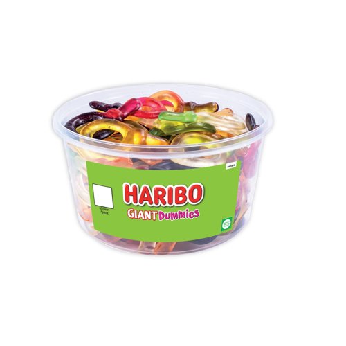 Haribo Giant Dummies Sweets Drum 816g 13590
