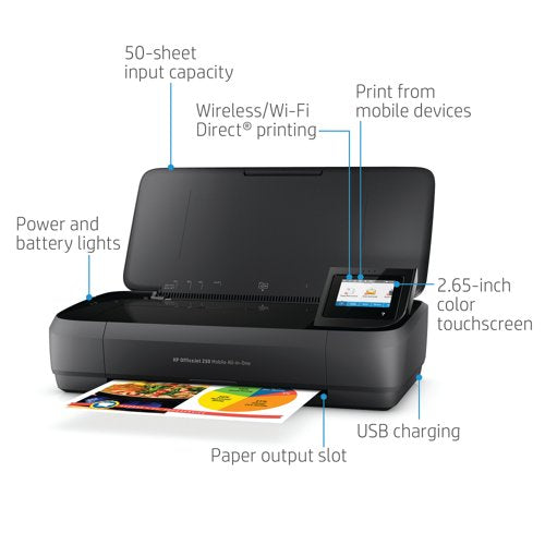 HP OfficeJet 250 A4 3-in-1 Wls Colour Inkjet Printer CZ992A#BHC