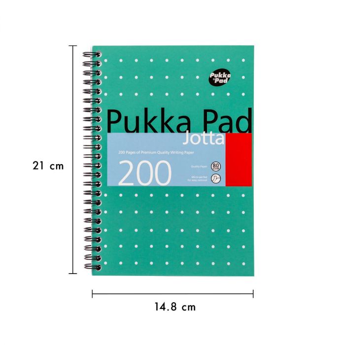 Pukka Pad Ruled Wirebound Metallic Jotta Notebook 200 Pages A5 JM021