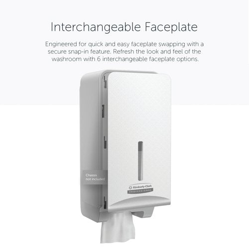 Kimberly Clark ICON Faceplate for Folded Toilet Paper Disp White 58779