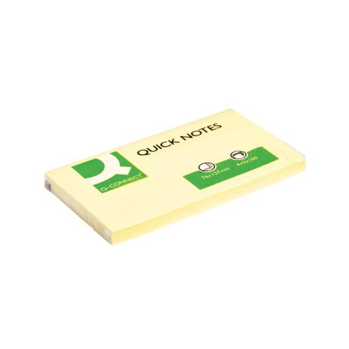 Q-Connect Quick Notes 76 x 127mm Yellow (12 Pack) KF10503