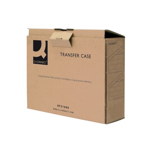 Q-Connect Transfer Case 317x92x241mm Brown (Pack of 20) KF21666