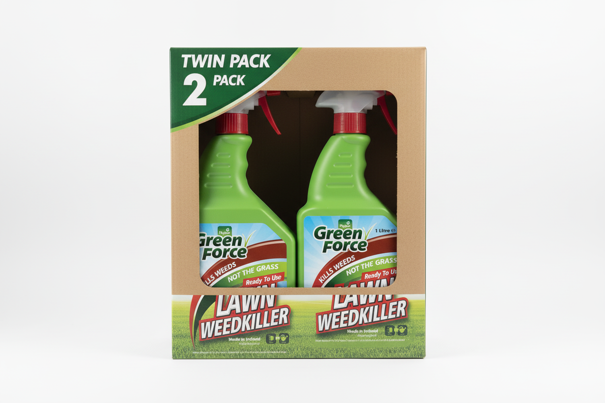 Hygeia Green Force Lawn Weedkiller 1L Ready to Use Spray Bottle