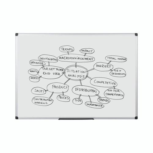 Bi-Office Drywipe Board 150x120cm Aluminium Frame MA1212170