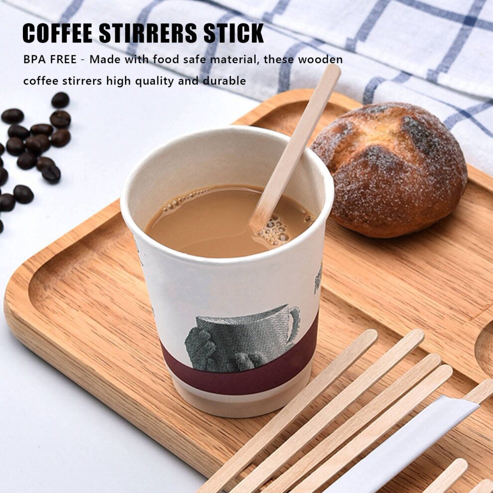 Belgravia Eco Friendly Birchwood Wooden 5.5" Coffee Stirrers (Pack of 1000)