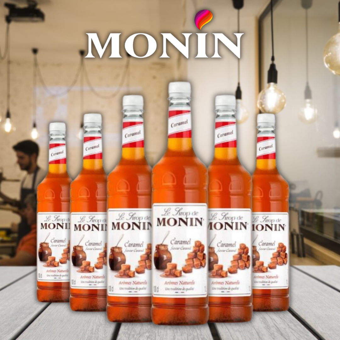 Monin Caramel Coffee Syrup 700ml (Glass)