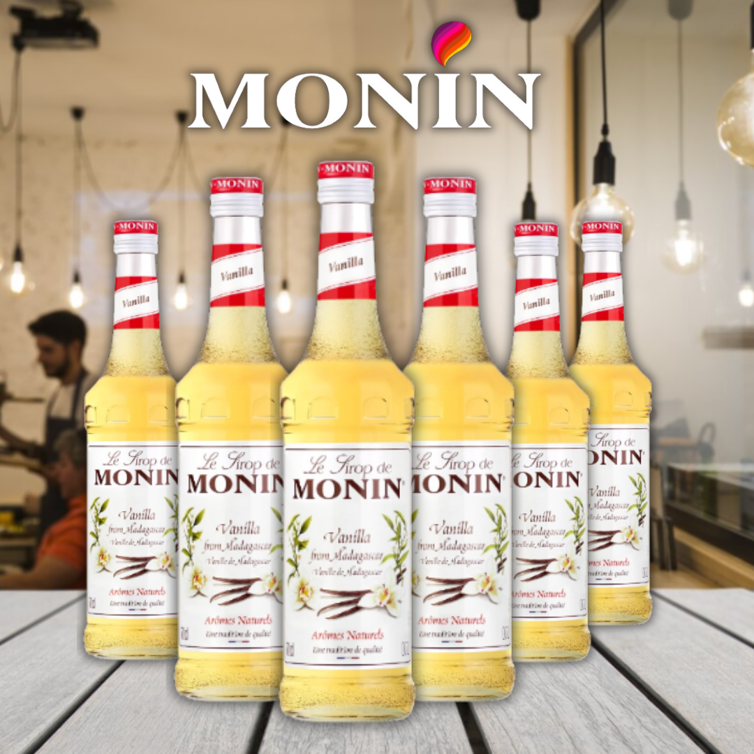 MONIN Vanilla Coffee Syrup 700ml (Glass Bottle)