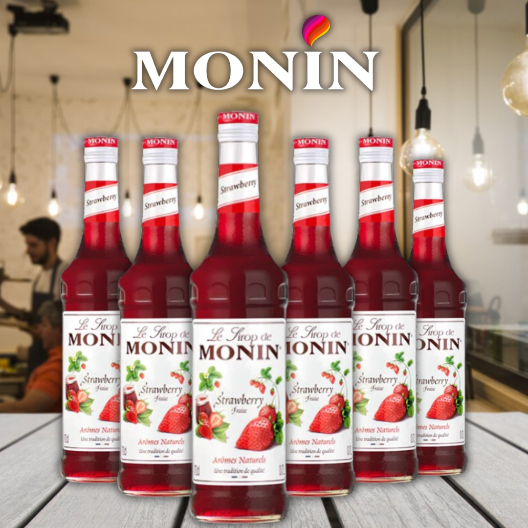 MONIN Strawberry / Fraise Coffee Syrup 700ml (Glass Bottle)