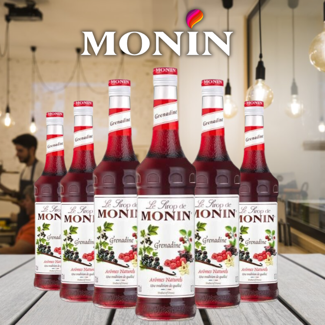 Monin Grenadine Coffee Syrup 700ml (Glass Bottle)