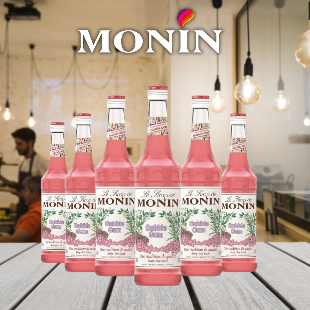 MONIN Bubblegum Coffee Syrup 700ml (Glass Bottle)