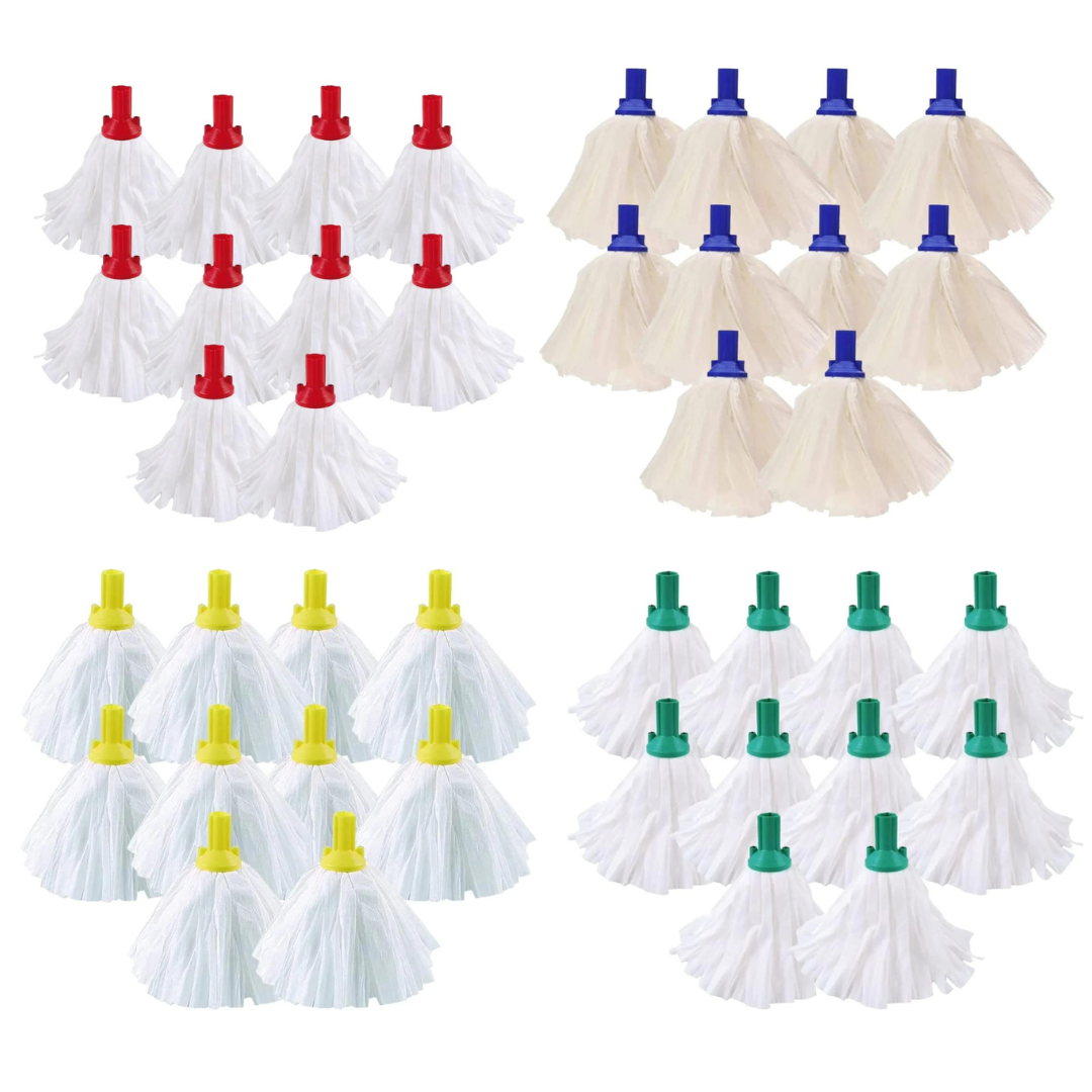 Janit-X Big White Mop Head Blue (10 Mop Pack) - NWT FM SOLUTIONS