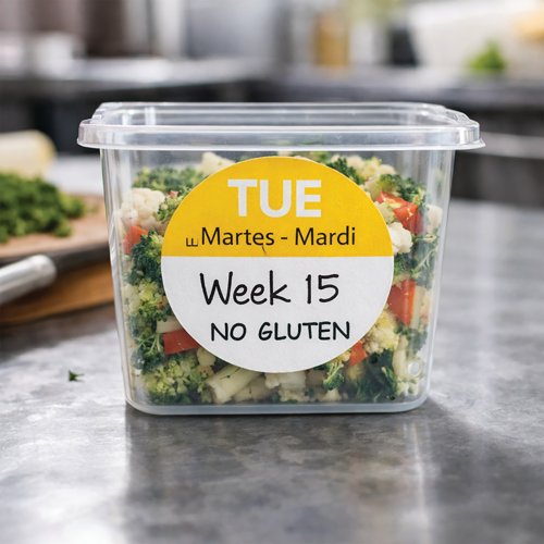 MyCafe Day of Week Food Rotation Label Tuesday Pack of 3500 MYC10610