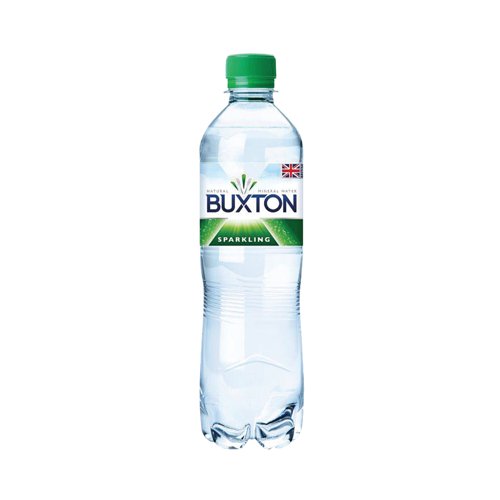 Buxton Sparkling Mineral Water 50cl Plastic Bottles (Pack of 24) 12120791