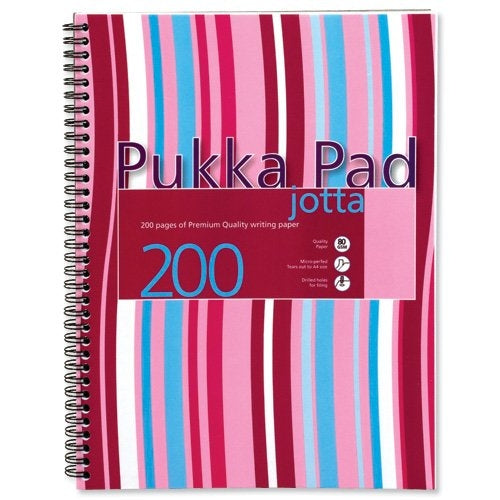 Pukka Pads Pink/Blue Stripes Jotta A4 Notebook {3 Pack}
