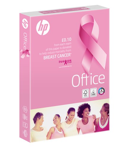 HP Office Pink Wrap Ream White Paper A4 80gsm Box of 5 reams