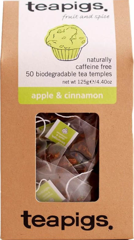 Teapigs Apple and Cinnamon Tea Bags Made With Whole Fruit Pieces (1 Pack of 50 Tea Bags)