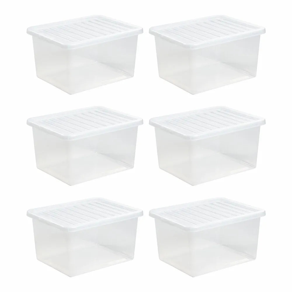 Wham Crystal Clear Plastic Storage Box 37 Litre