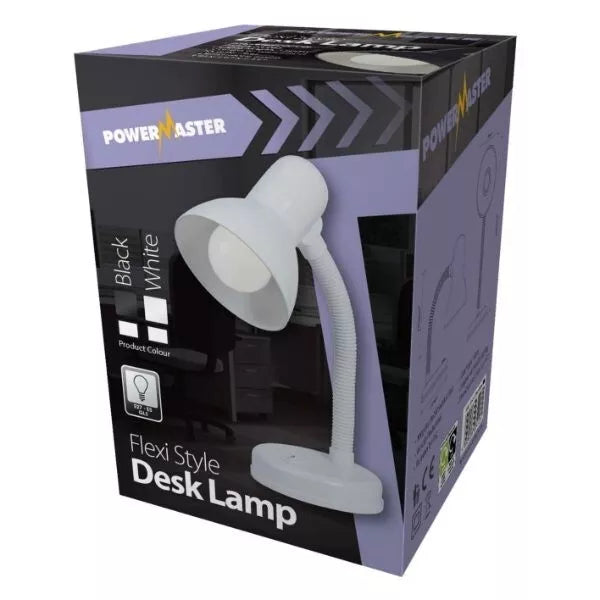 Powermaster Flexi Style White Desk Lamp