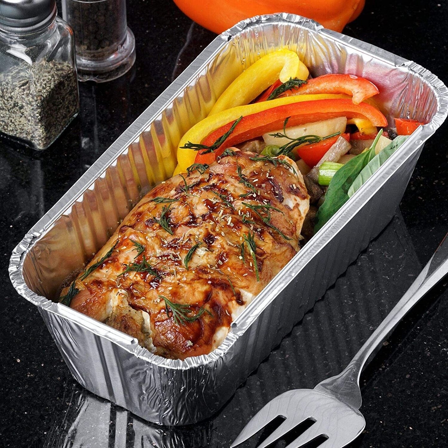 Caroline Foil Tray & Lid 23oz Pack 6's