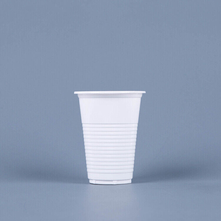 7oz White Plastic Water Cups 100's
